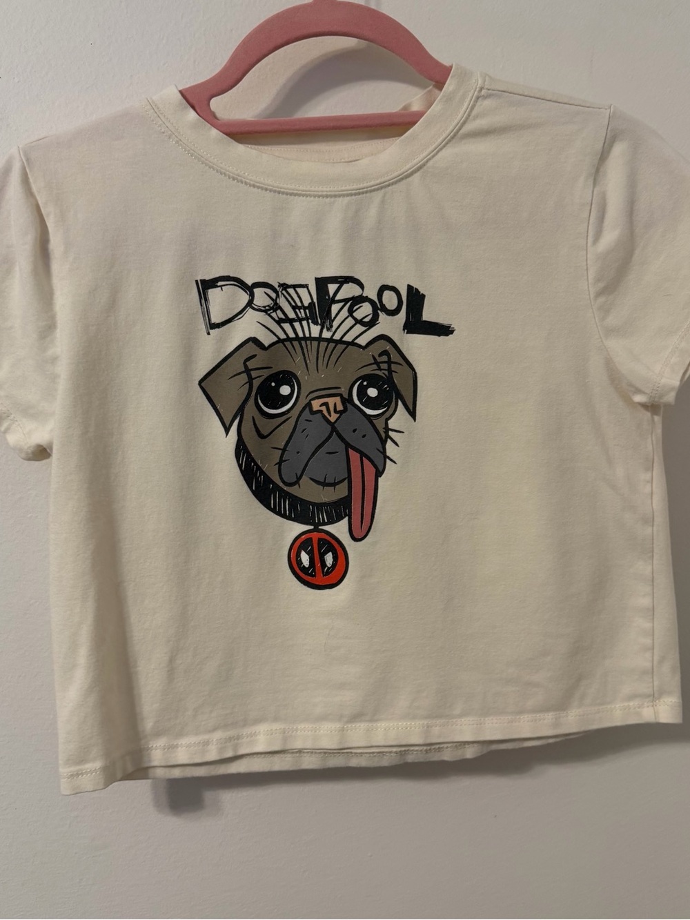 Marvel Deadpool & Wolverine Dogpool Crop Top Size Large